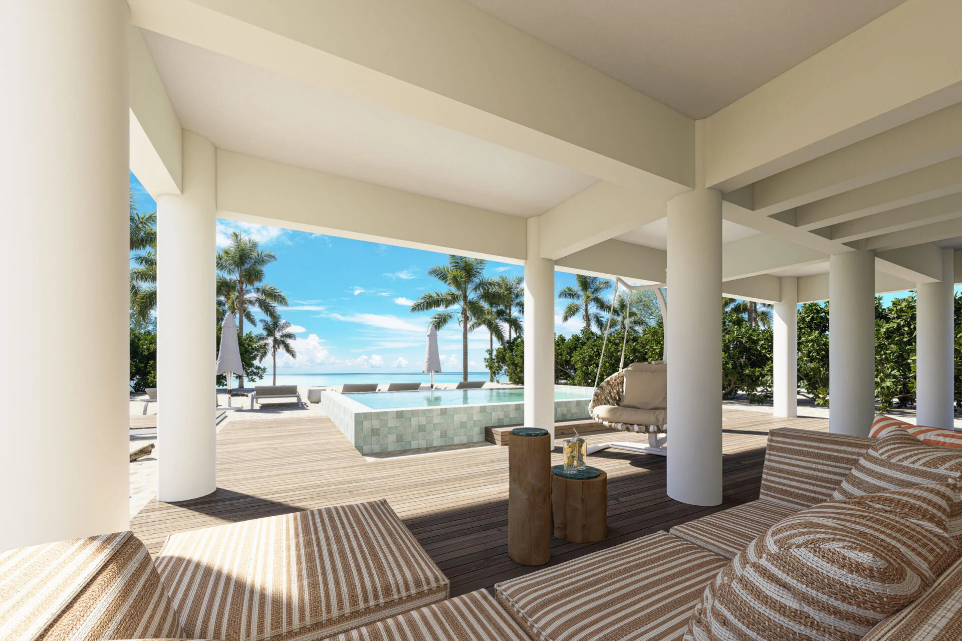 Three-Bedroom Beach Pool Villa Garden View